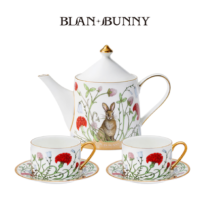 BlanBunny Garden Adventure Tea Set with Cup & Saucer English Afternoon Tea Set Gift