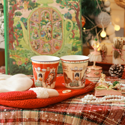 BlanBunny Autumn Winter Bone China Hand-Hold Mug 180ml Coffee & Tea Cup Holiday Gift