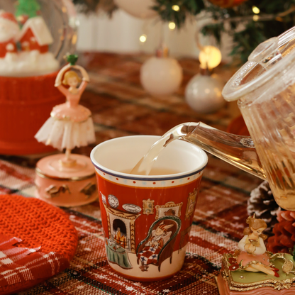 BlanBunny Autumn Winter Bone China Hand-Hold Mug 180ml Coffee & Tea Cup Holiday Gift