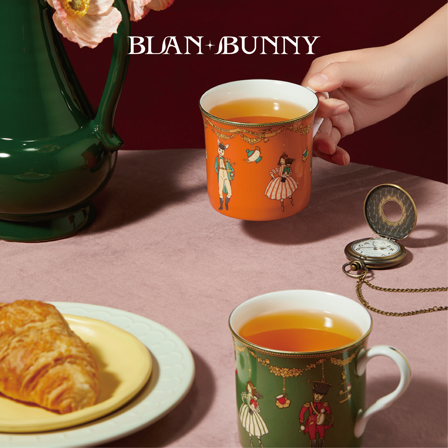 BlanBunny New Nutcracker Bone China Mug Fun Design Water Cup Birthday Gift