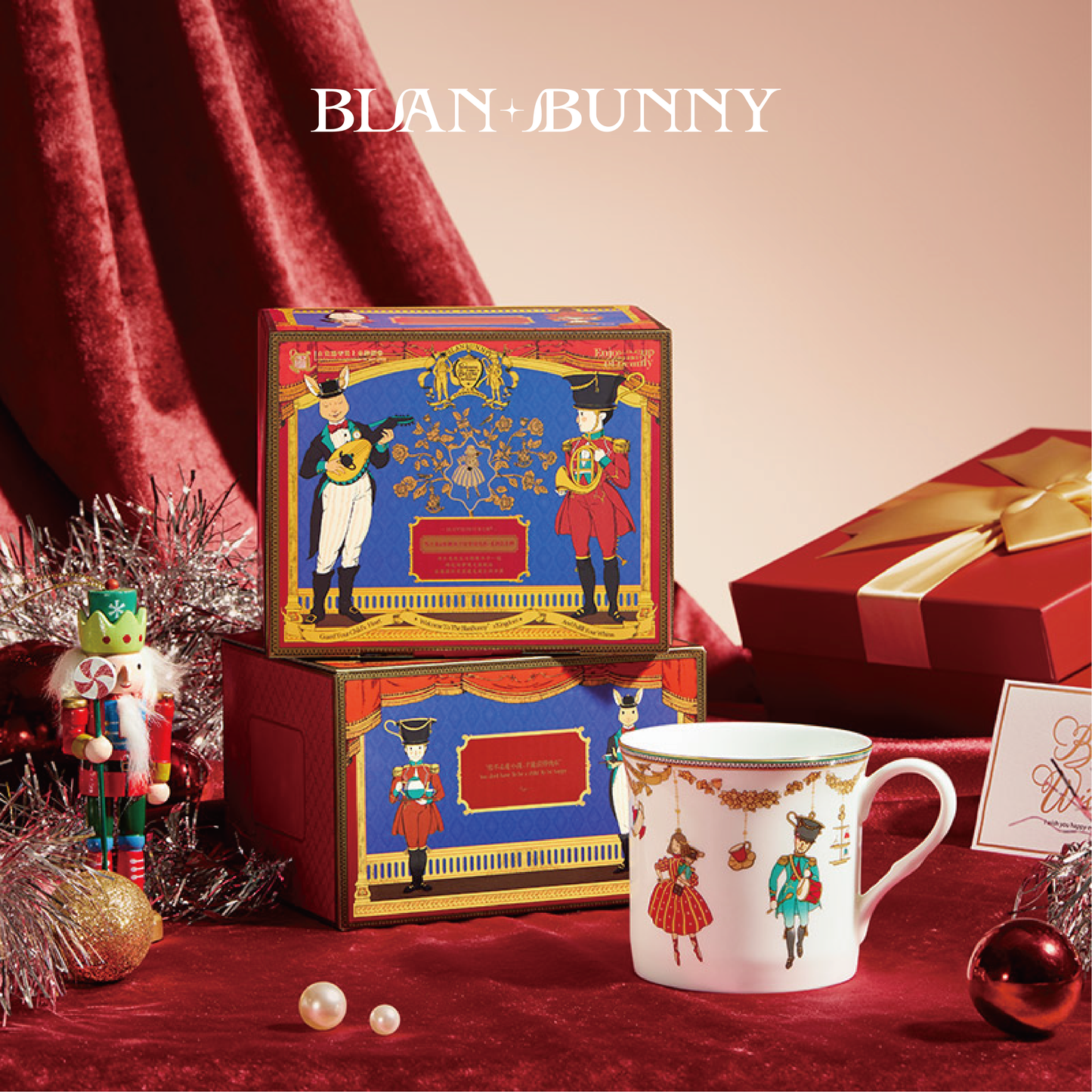 BlanBunny New Nutcracker Bone China Mug Fun Design Water Cup Birthday Gift