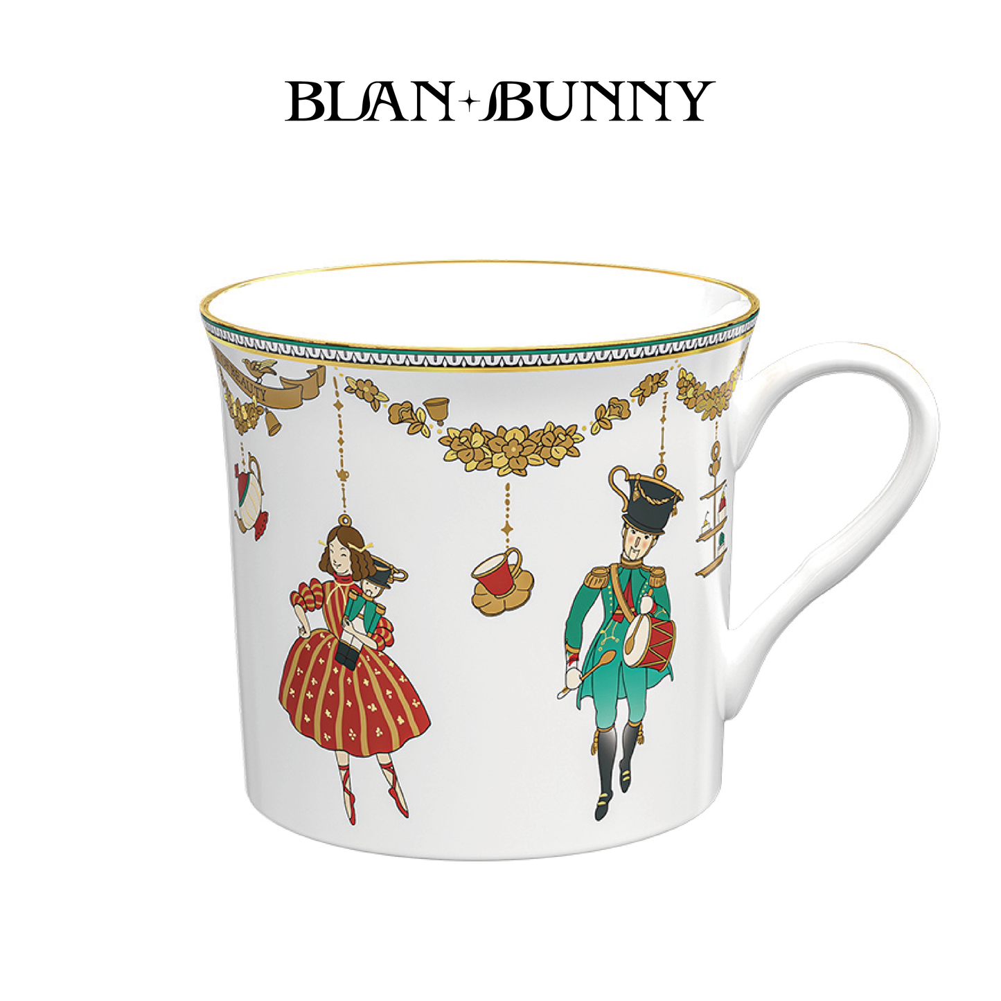 BlanBunny New Nutcracker Bone China Mug Fun Design Water Cup Birthday Gift