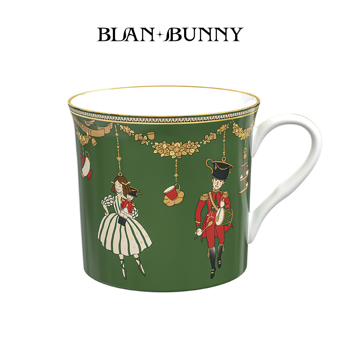 BlanBunny New Nutcracker Bone China Mug Fun Design Water Cup Birthday Gift