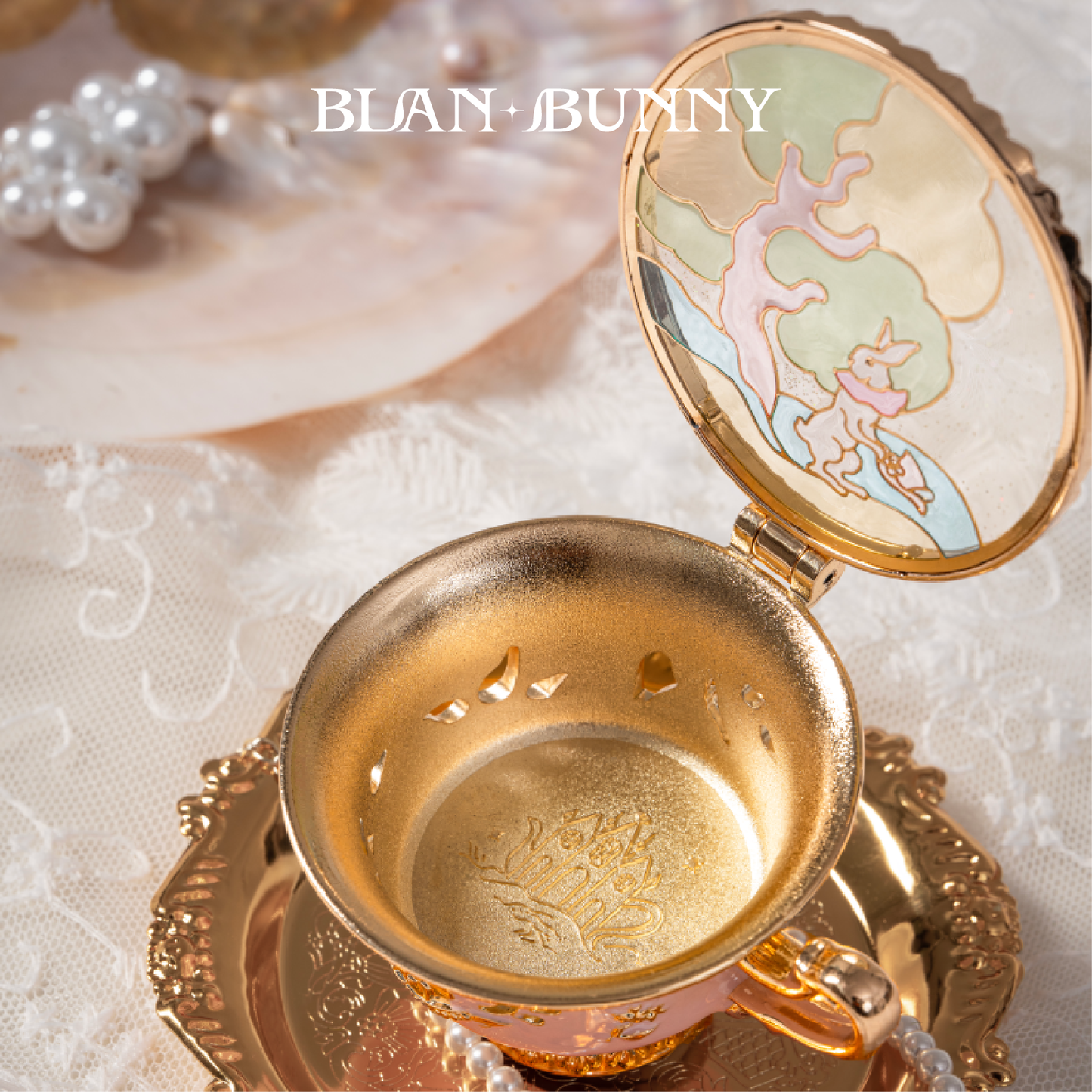 BlanBunny Emerald Forest Scented Candle Gift Set Glow Night Cup with Projection Light Holiday Gift