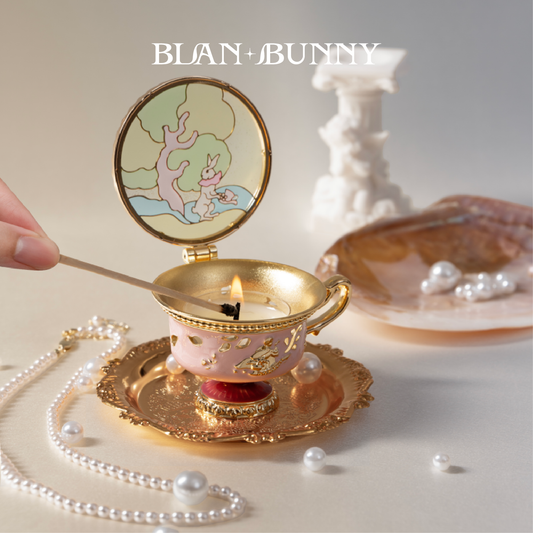 BlanBunny Emerald Forest Scented Candle Gift Set Glow Night Cup with Projection Light Holiday Gift