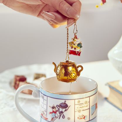 BlanBunny Snow Friends Tea Infuser Stainless Steel Mini Teapot Strainer