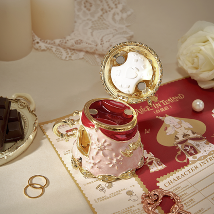 BlanBunny White Queen Zinc Alloy Jewelry Box Trinket Box Handcrafted Keepsake Gift Enamel Collectible