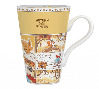 BlanBunny Autumn Melody Series Mug Water Cup Ceramic Mug Reinforced Porcelain 420ml Holiday Gfits