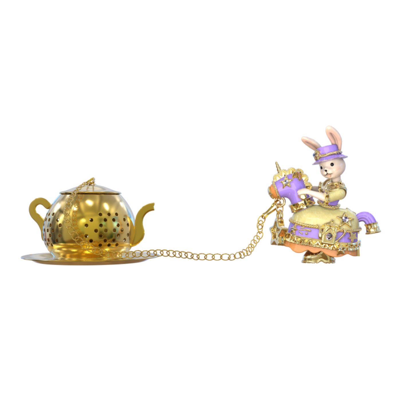 BlanBunny Dream Circus Stainless Steel Tea Infuser Mini Teapot Loose Leaf Tea Strainer