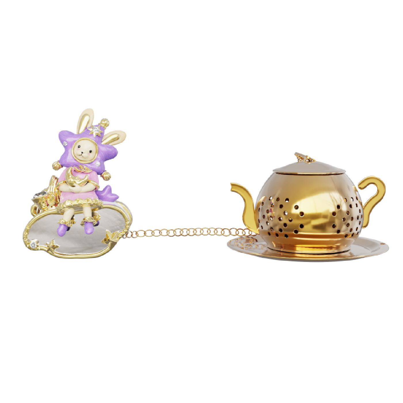 BlanBunny Dream Circus Stainless Steel Tea Infuser Mini Teapot Loose Leaf Tea Strainer