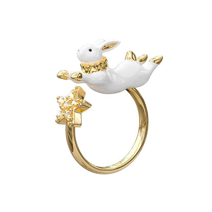 BlanBunny Flower Bunny-Rings