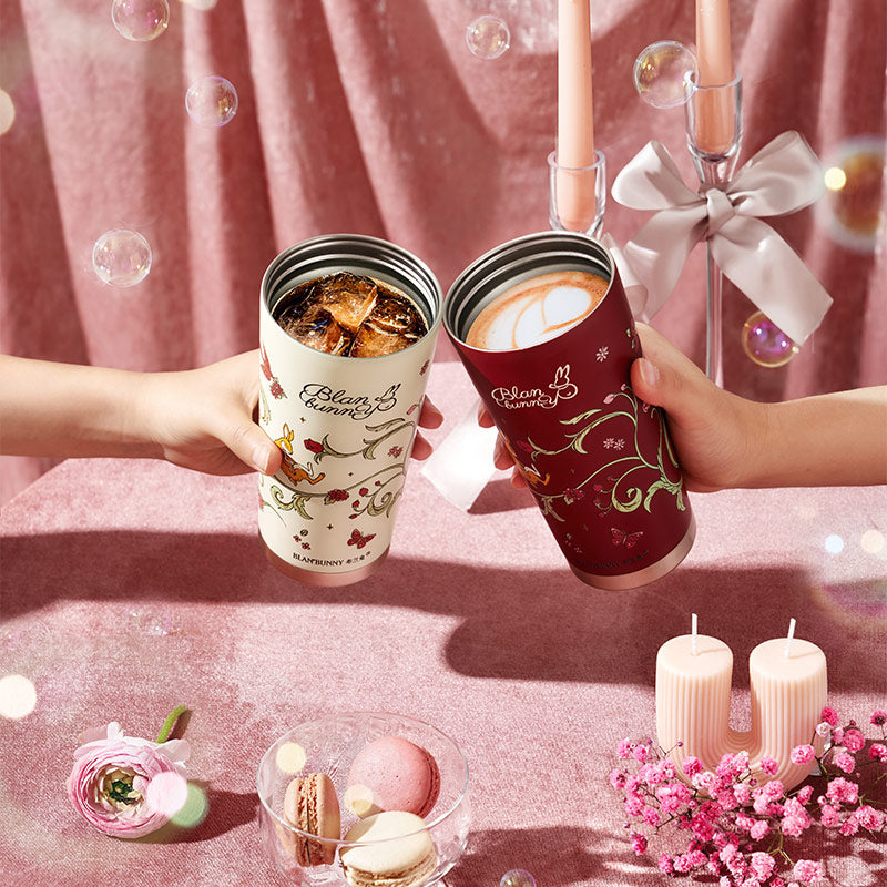 Morning Coffee Scene with BlanBunny Insulated Mugs