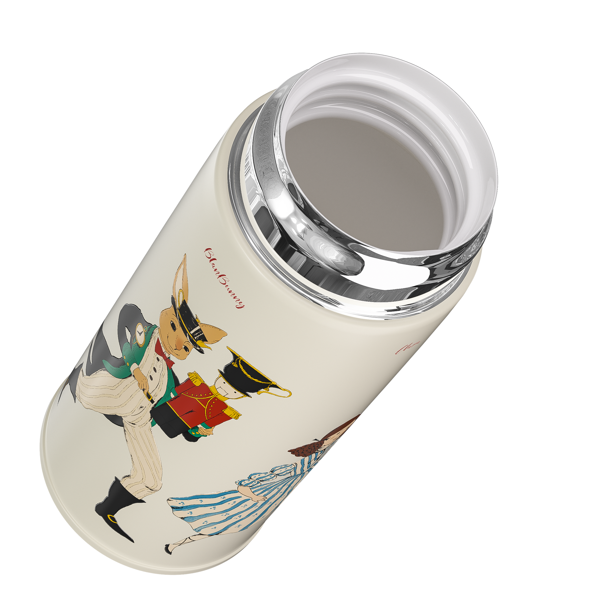 BlanBunny Nutcracker Mini Insulated Bottle – Portable Hot & Cold Thermos details inside image 