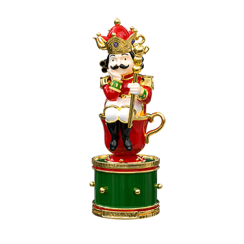 BlanBunny Nutcracker Series Jewelry Box Ornament Organizer for Rings Earrings and Accessories  Walnut King