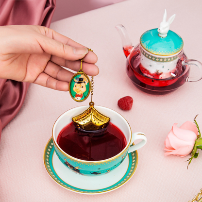 BlanBunny Rum Fruit Blackcurrant and Raspberry Herbal Tea Classic Tin Loose Leaf, Premium Non-Caffeinated Fruit Blend