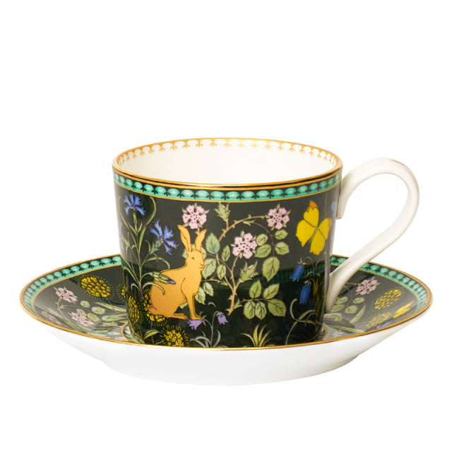 BlanBunny 2025 New Bone China Teapot–Flower Secret Border, 500ml, Elegant Afternoon Tea Pot for Home Brewing