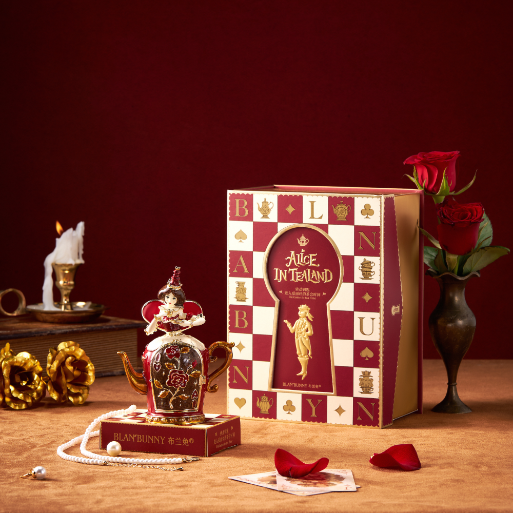 BlanBunny Red Queen Zinc Alloy Jewelry Box Enamel Alloy Trinket Box Handcrafted Keepsake Gift Enamel Collectible