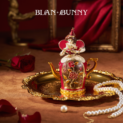 BlanBunny Red Queen Zinc Alloy Jewelry Box Enamel Alloy Trinket Box Handcrafted Keepsake Gift Enamel Collectible