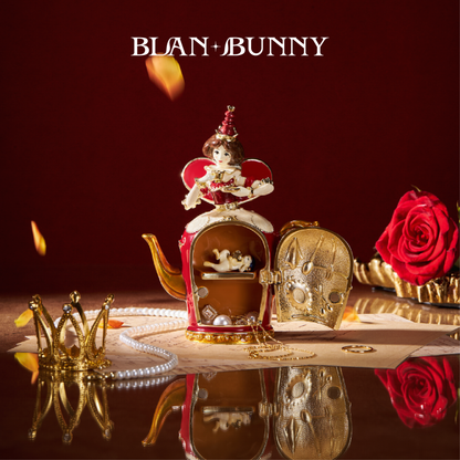 BlanBunny Red Queen Zinc Alloy Jewelry Box Enamel Alloy Trinket Box Handcrafted Keepsake Gift Enamel Collectible