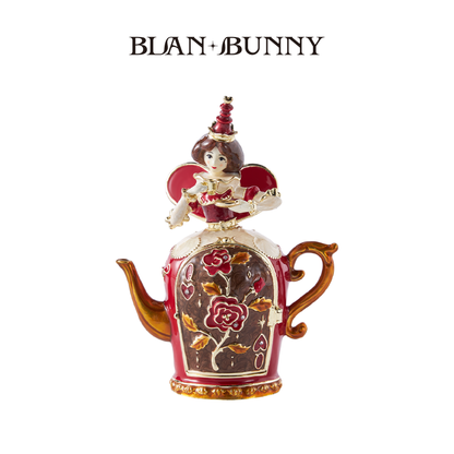 BlanBunny Red Queen Zinc Alloy Jewelry Box Enamel Alloy Trinket Box Handcrafted Keepsake Gift Enamel Collectible