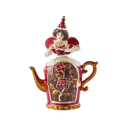 BlanBunny Red Queen Zinc Alloy Jewelry Box Enamel Alloy Trinket Box Handcrafted Keepsake Gift Enamel Collectible