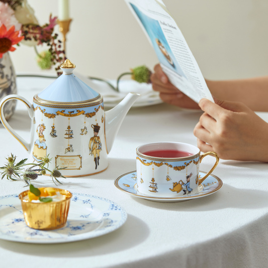 BlanBunny Nutcracker Twirling Party Bone China Tea Set 150ml Cup & Saucer Vintage Afternoon Tea Gift