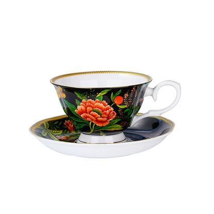 BlanBunny April Chapter Series Bone China Tea Set – Cup and Saucer Vintage Elegant Tea Set with Gift Box