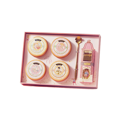 Sweet Dream City Fifth Avenue Tea Street gift box with tea tins and accessories on a transparent background