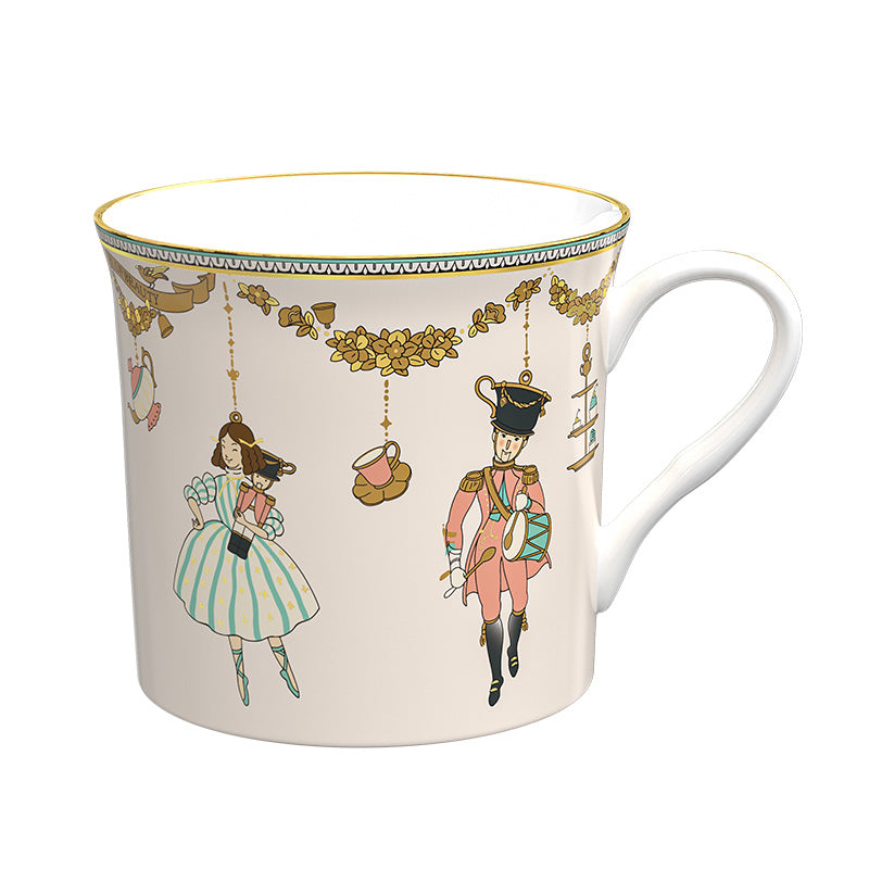 BlanBunny New Nutcracker Bone China Mug Fun Design Water Cup Birthday Gift