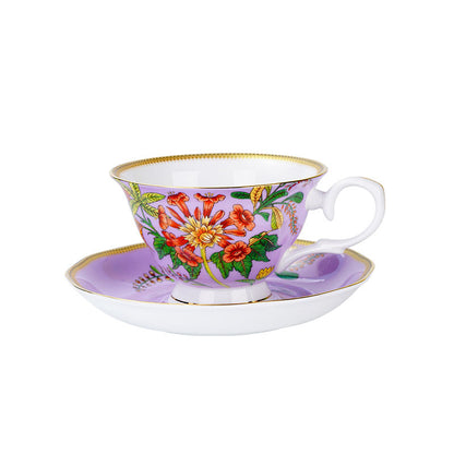 BlanBunny April Chapter Series Bone China Tea Set – Cup and Saucer Vintage Elegant Tea Set with Gift Box