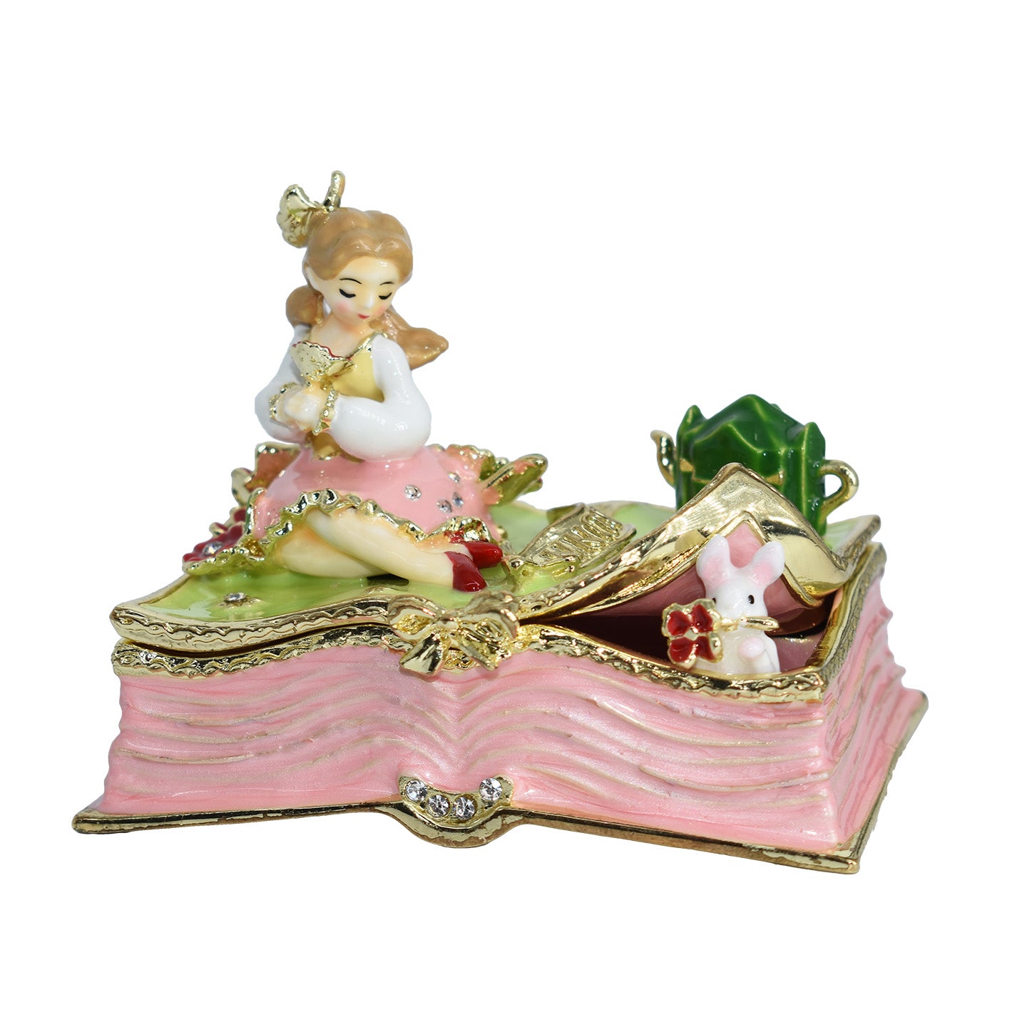 BlanBunny Book House Series Zinc Alloy Jewelry Box Ornaments Exquisite Gift