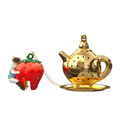 BlanBunny Fruit Pendant Tea Infuser Heat Resistant Stainless Steel Tea Strainer