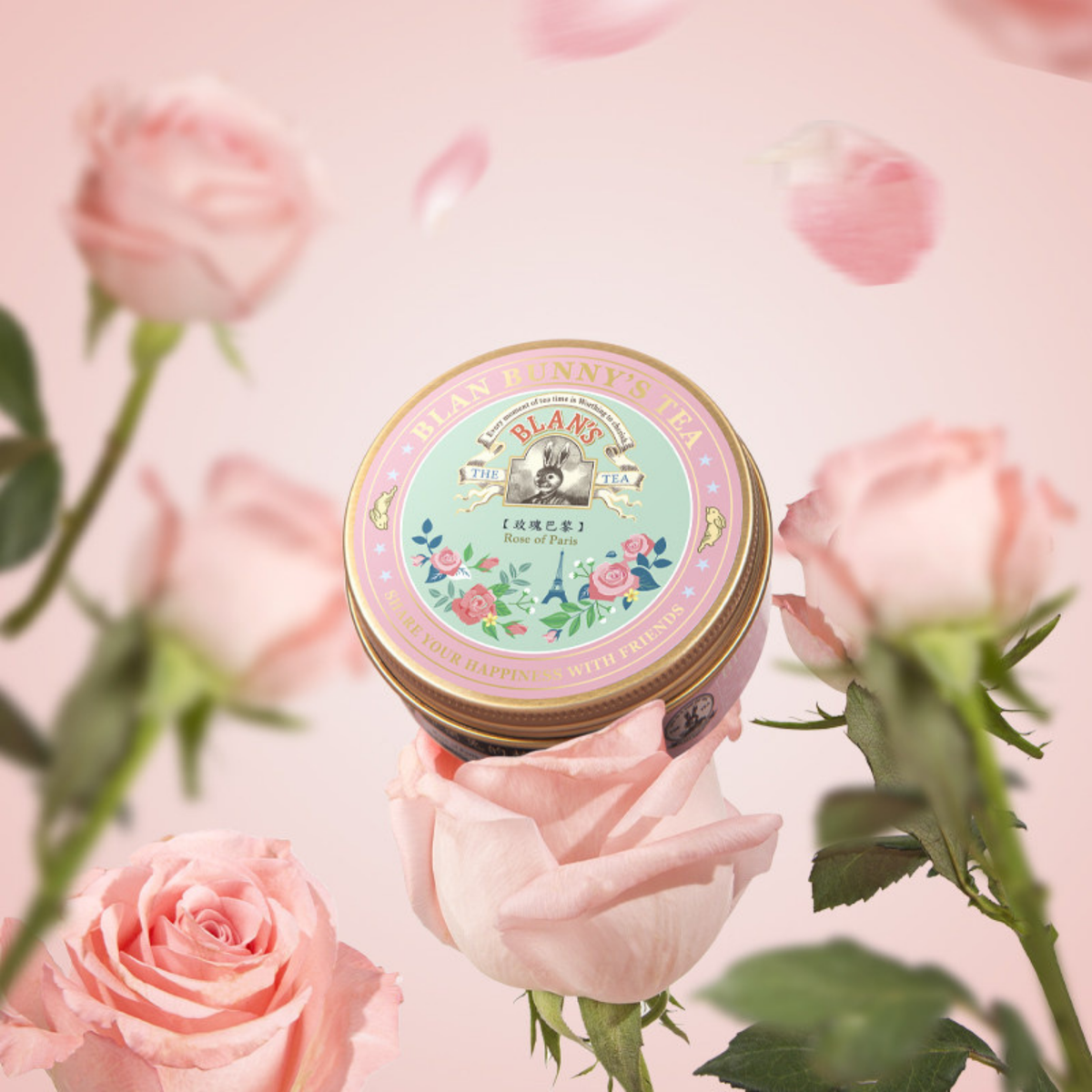 Rose Paris Herbal Tea — classic tin showcase