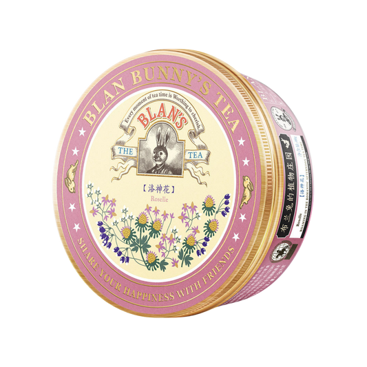 Roselle Hibiscus Herbal Tea — centered classic round tin